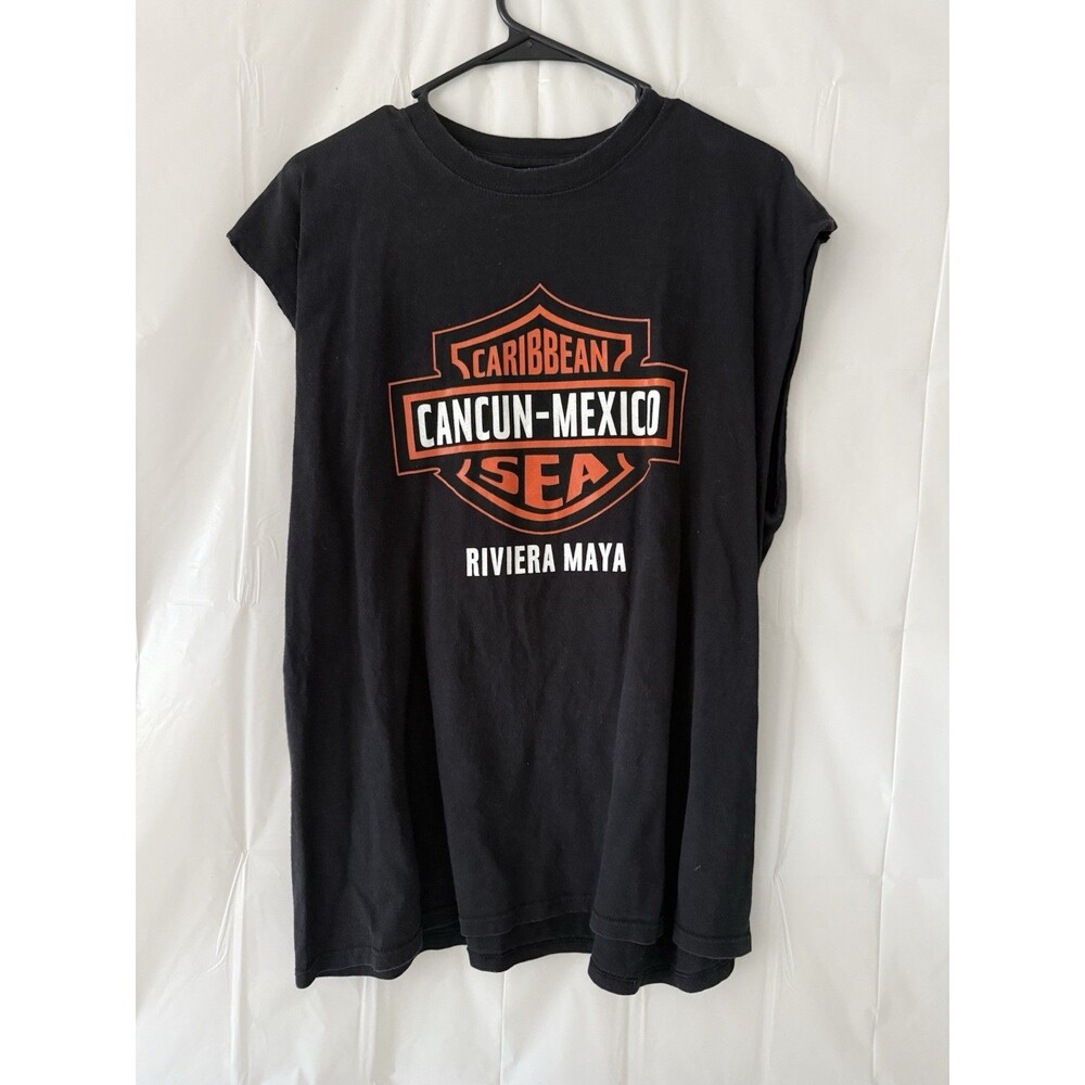 Cancun Mexico Riviera Maya Caribbean Sea Graphic T-Shirt Black XL Souvenir  HD